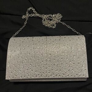 Elegant Silver Clutch Bag